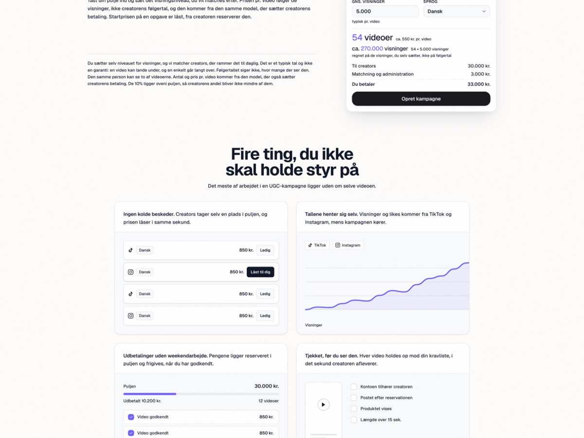 CAOS Creators – budget og kampagner