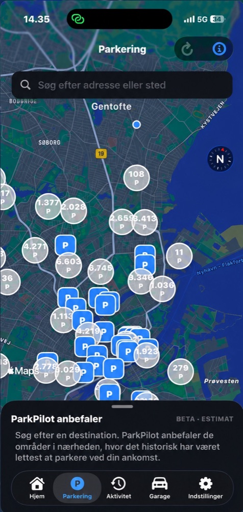 ParkPilot – kort over parkeringsområder